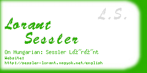 lorant sessler business card